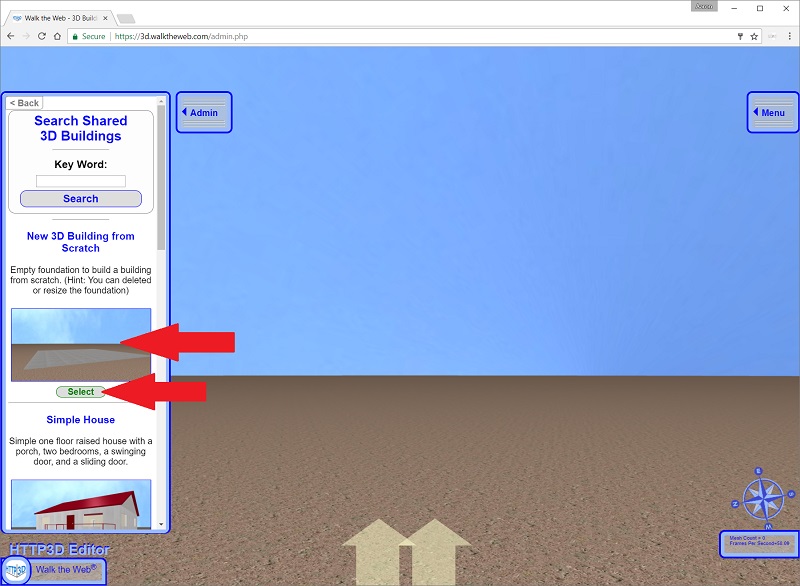 Select New 3D Building from Scratch