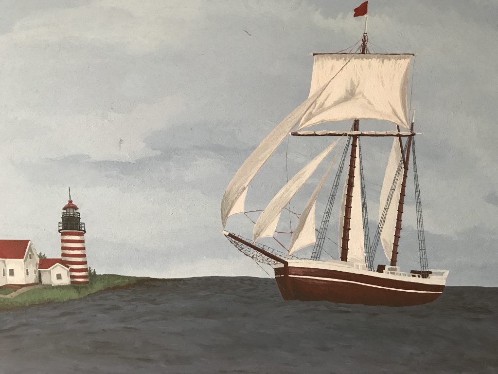 East Quoddy Head Lighthouse and Ship