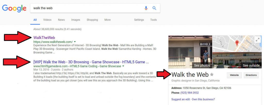 Walk the Web Search