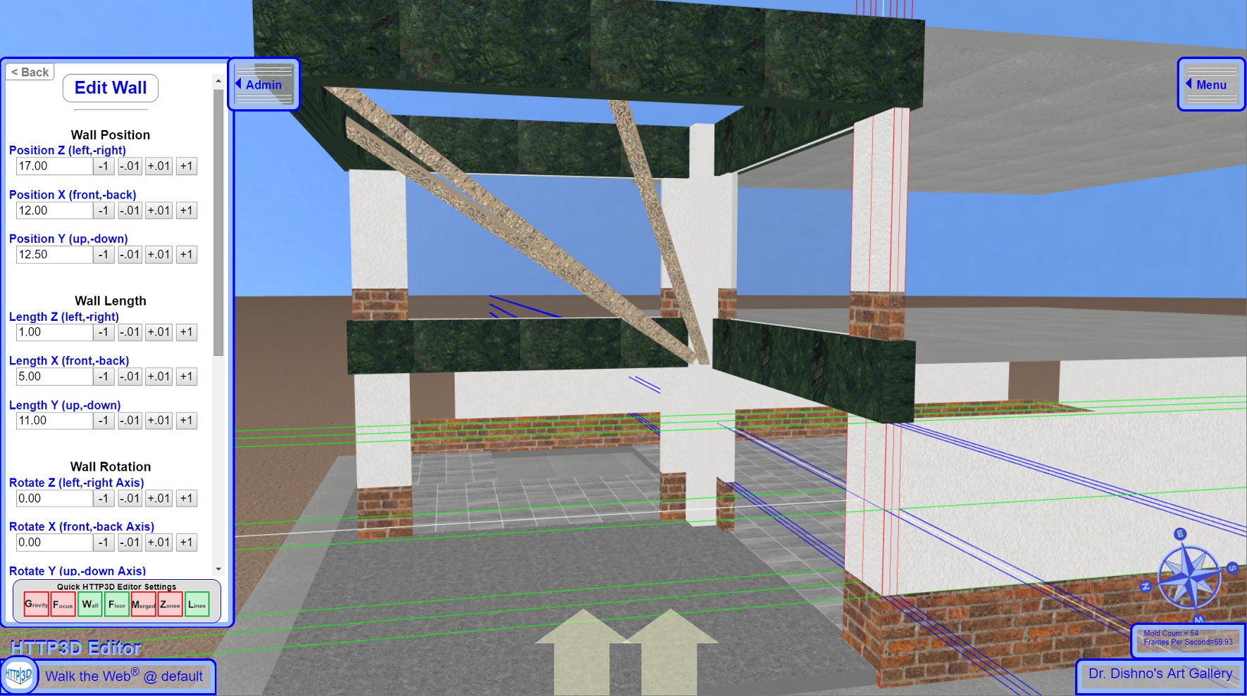 3D CMS - Edit Mode