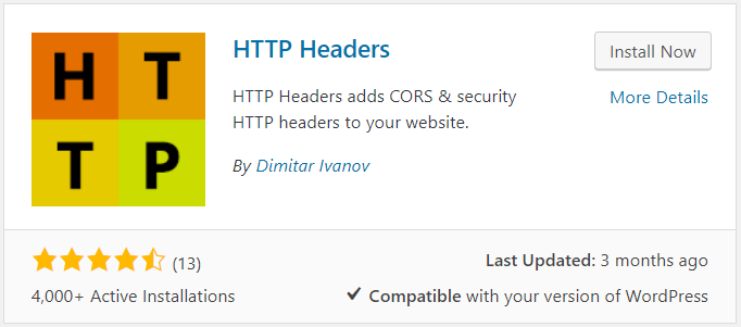 HTTP Headers Plugin
