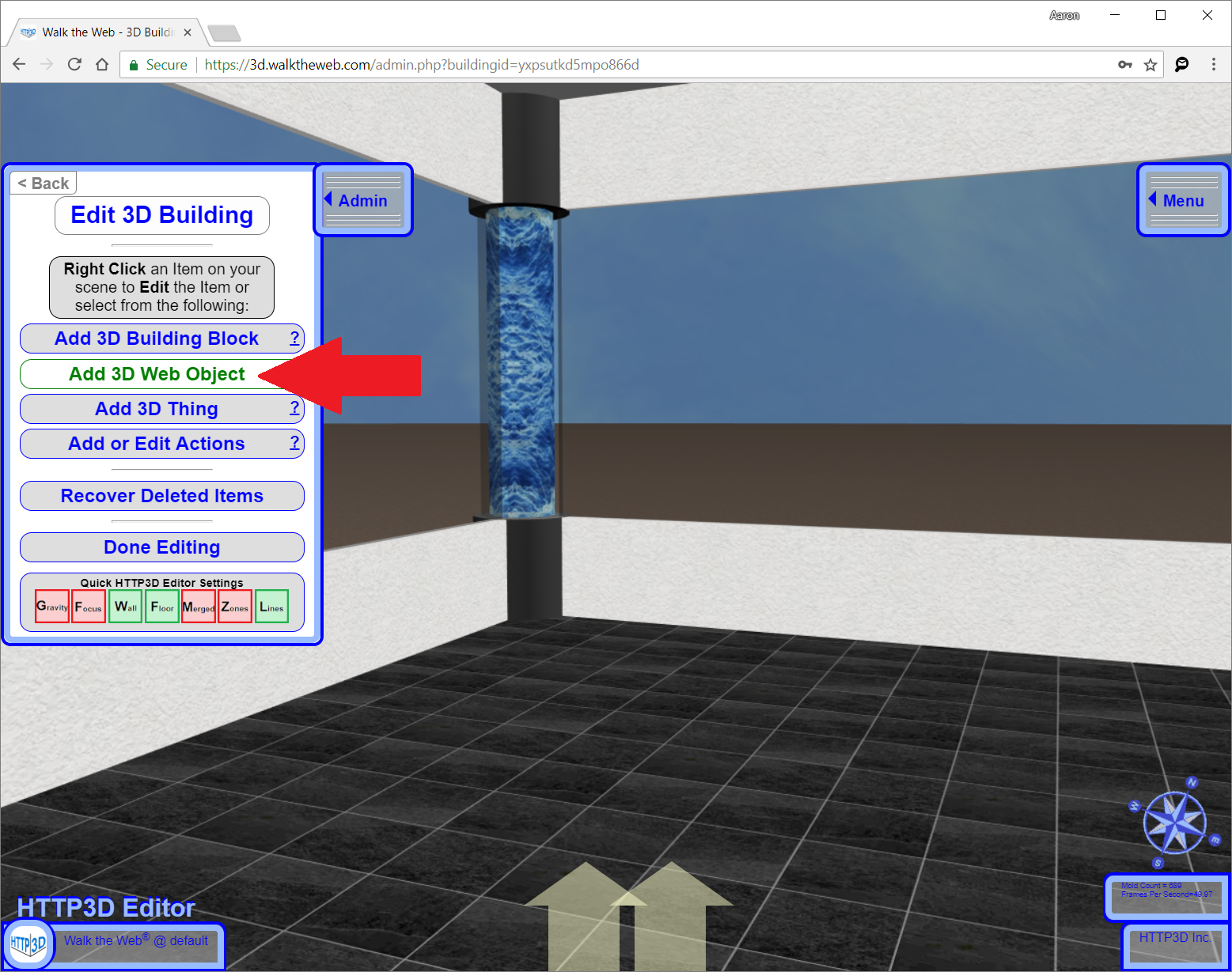Add 3D Web Object
