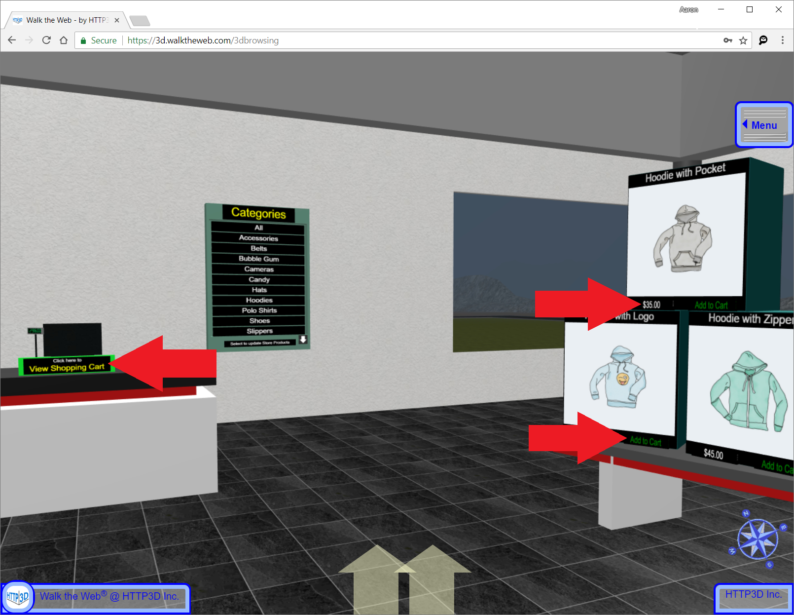 3D Browsing Scene